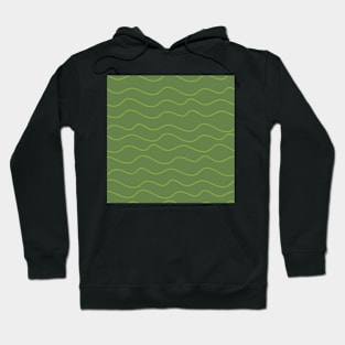 Wavy Lines in Greens Hoodie